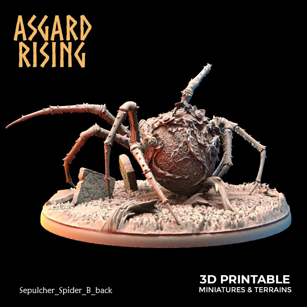 3D Printed Asgard Rising Sepulcher Spiders 28 32 mm Wargaming DnD - 3D Printing Boss 