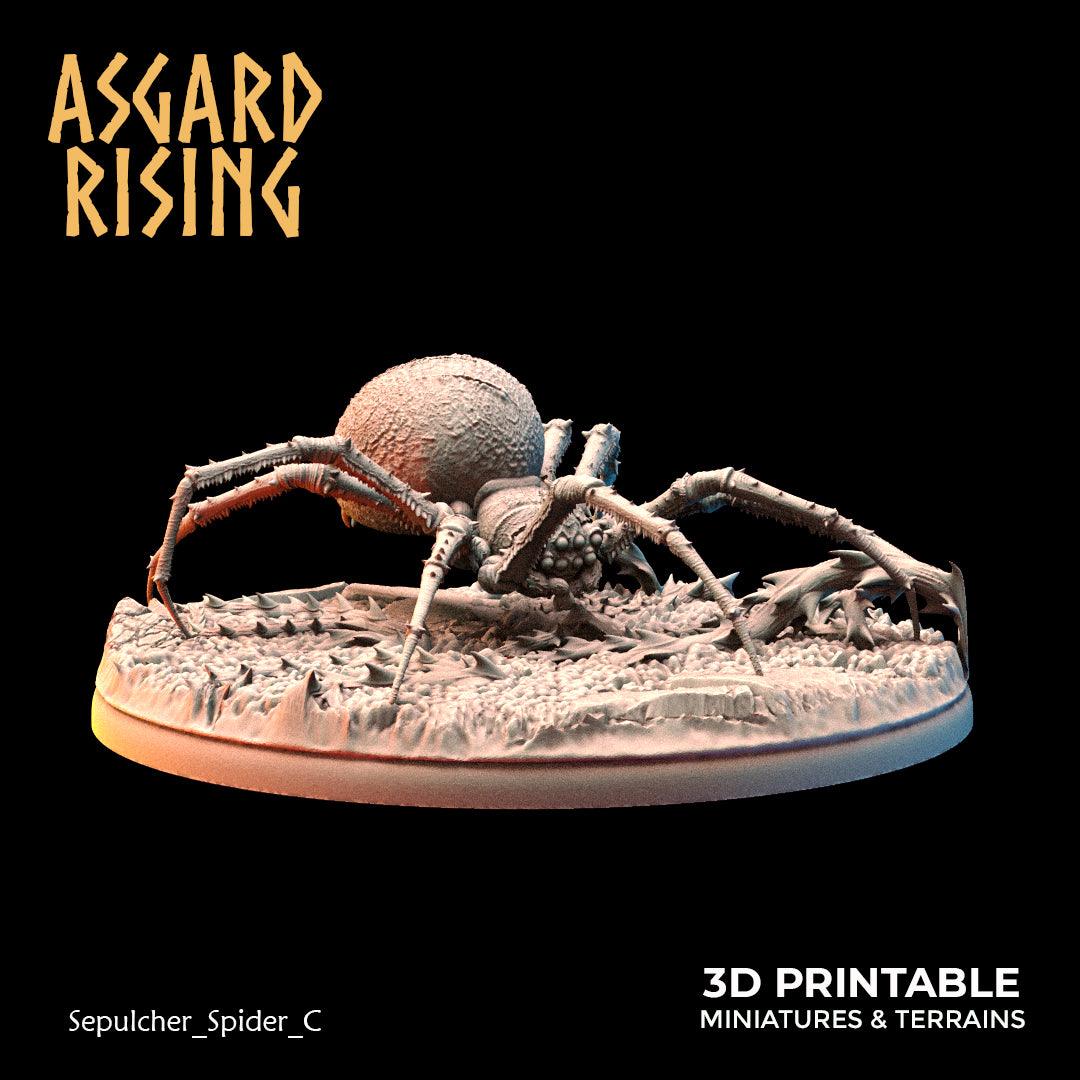 3D Printed Asgard Rising Sepulcher Spiders 28 32 mm Wargaming DnD - 3D Printing Boss 