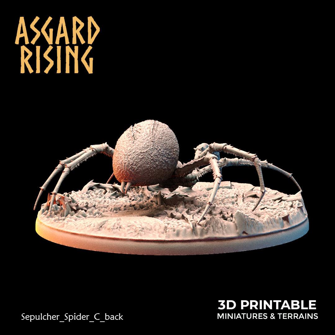 3D Printed Asgard Rising Sepulcher Spiders 28 32 mm Wargaming DnD - 3D Printing Boss 