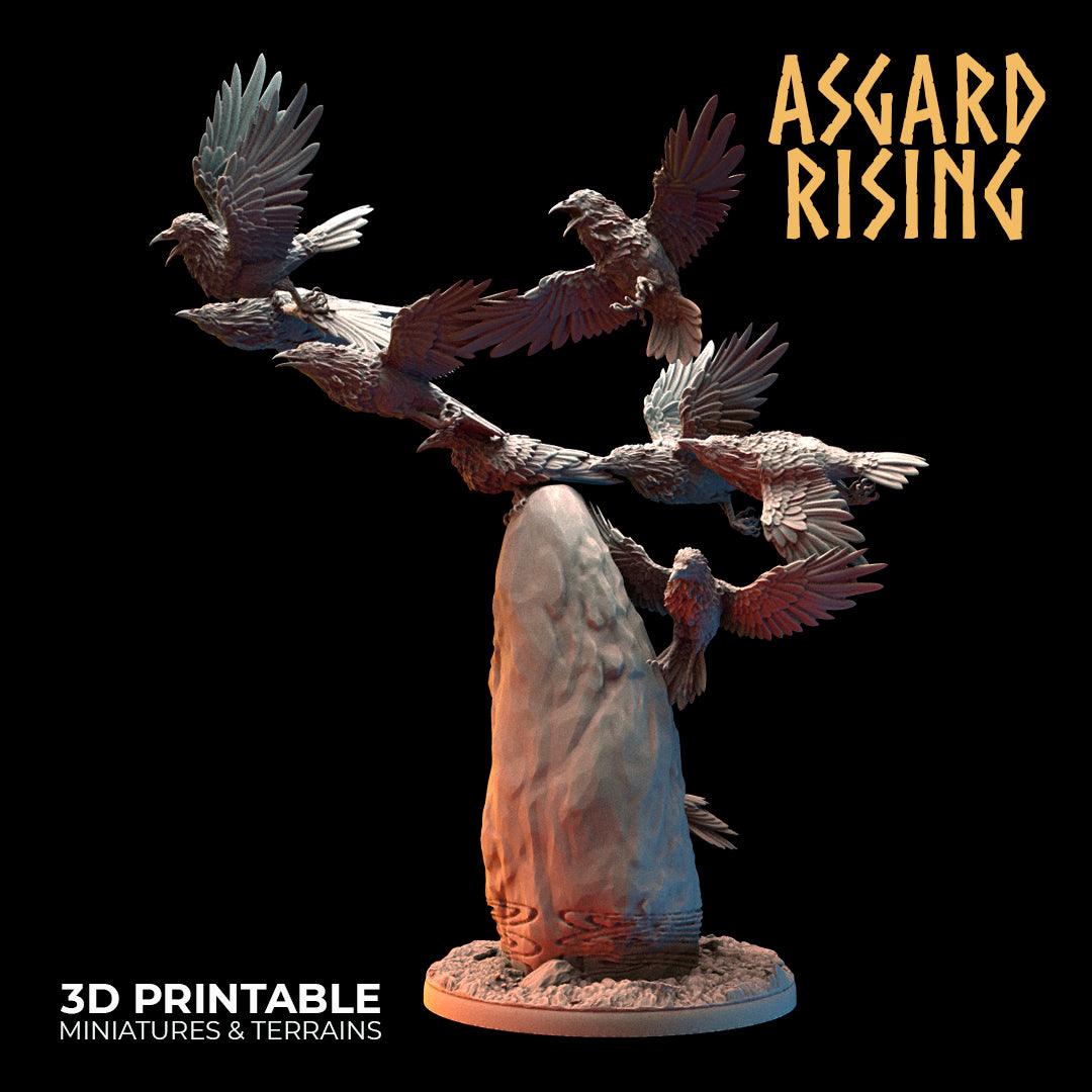 3D Printed Asgard Rising Swarms of the Black Ravens - 28 32mm Wargaming DnD - 3D Printing Boss 