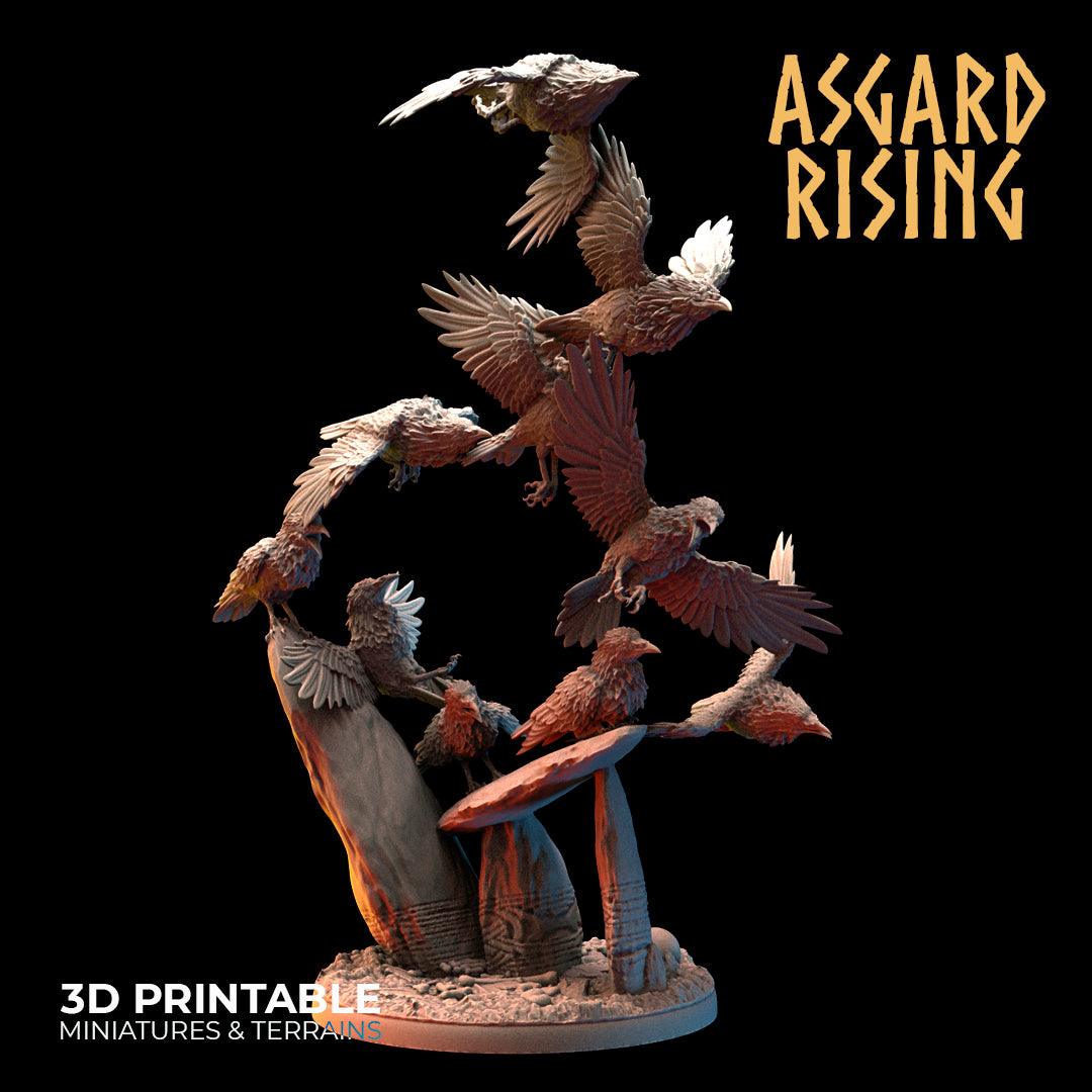 3D Printed Asgard Rising Swarms of the Black Ravens - 28 32mm Wargaming DnD - 3D Printing Boss 