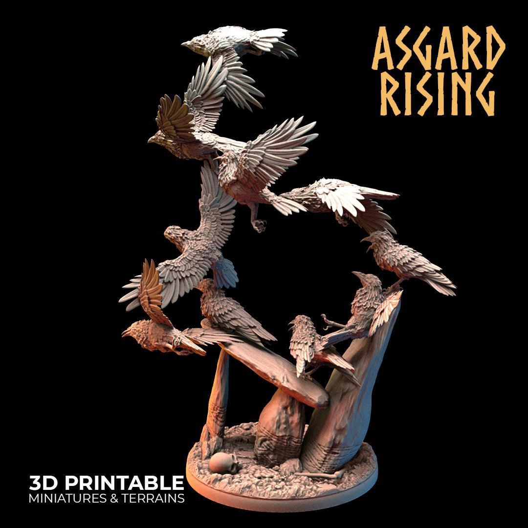 3D Printed Asgard Rising Swarms of the Black Ravens - 28 32mm Wargaming DnD - 3D Printing Boss 