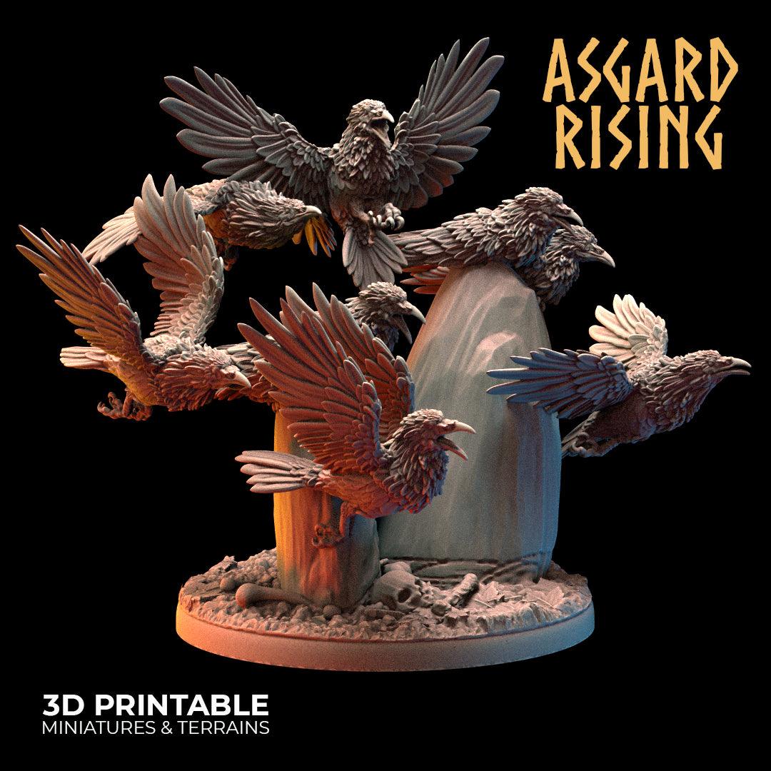 3D Printed Asgard Rising Swarms of the Black Ravens - 28 32mm Wargaming DnD - 3D Printing Boss 