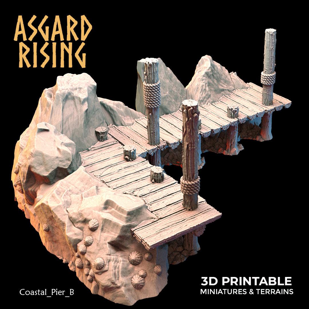 3D Printed Asgard Rising The Coastal Harbor Pier Set 28 32 mm Wargaming DnD - 3D Printing Boss 