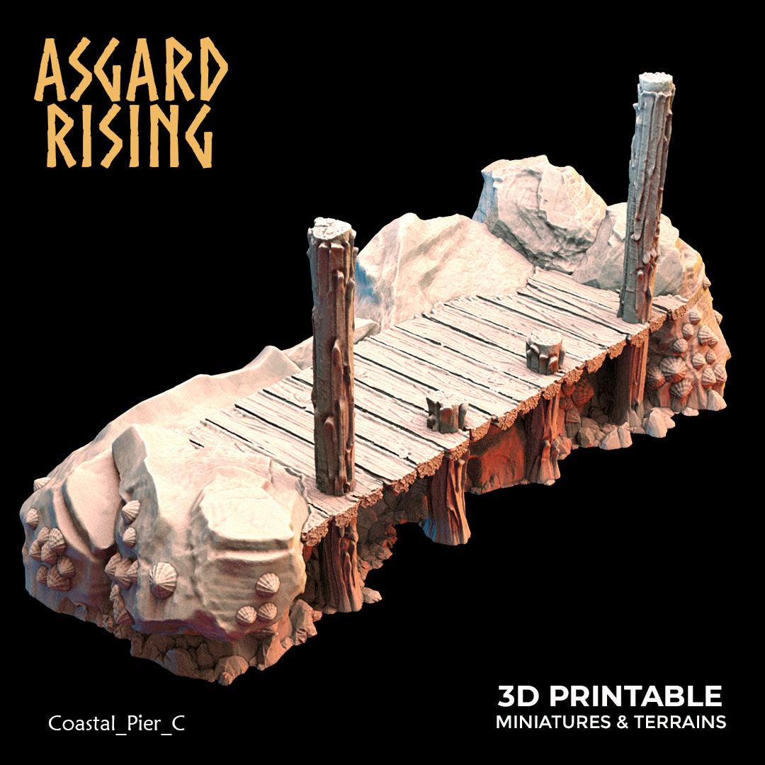 3D Printed Asgard Rising The Coastal Harbor Pier Set 28 32 mm Wargaming DnD - 3D Printing Boss 