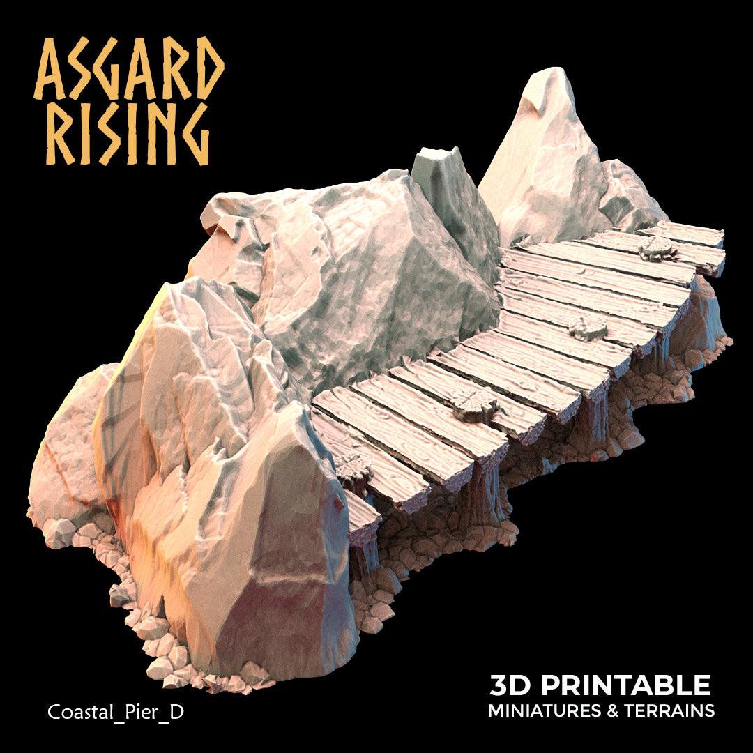 3D Printed Asgard Rising The Coastal Harbor Pier Set 28 32 mm Wargaming DnD - 3D Printing Boss 