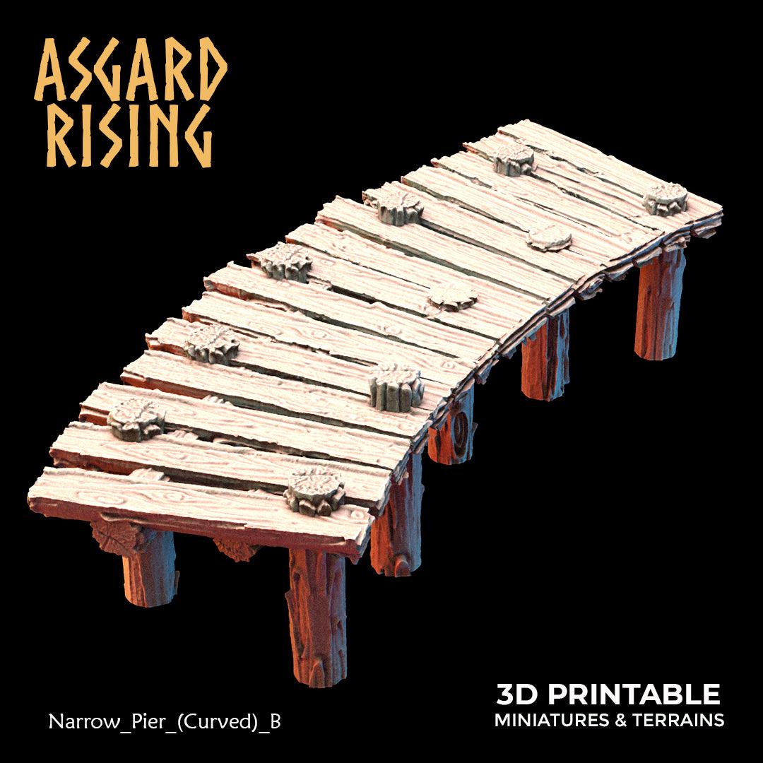 3D Printed Asgard Rising The Coastal Harbor Pier Set 28 32 mm Wargaming DnD - 3D Printing Boss 