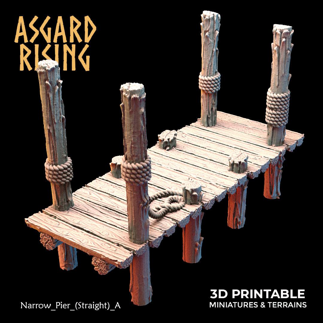 3D Printed Asgard Rising The Coastal Harbor Pier Set 28 32 mm Wargaming DnD - 3D Printing Boss 