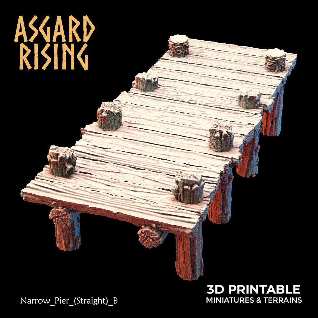 3D Printed Asgard Rising The Coastal Harbor Pier Set 28 32 mm Wargaming DnD - 3D Printing Boss 