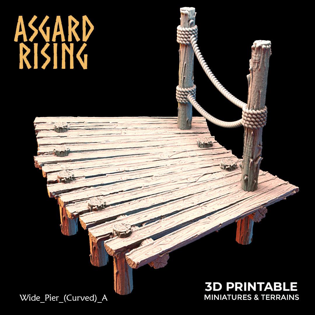 3D Printed Asgard Rising The Coastal Harbor Pier Set 28 32 mm Wargaming DnD - 3D Printing Boss 