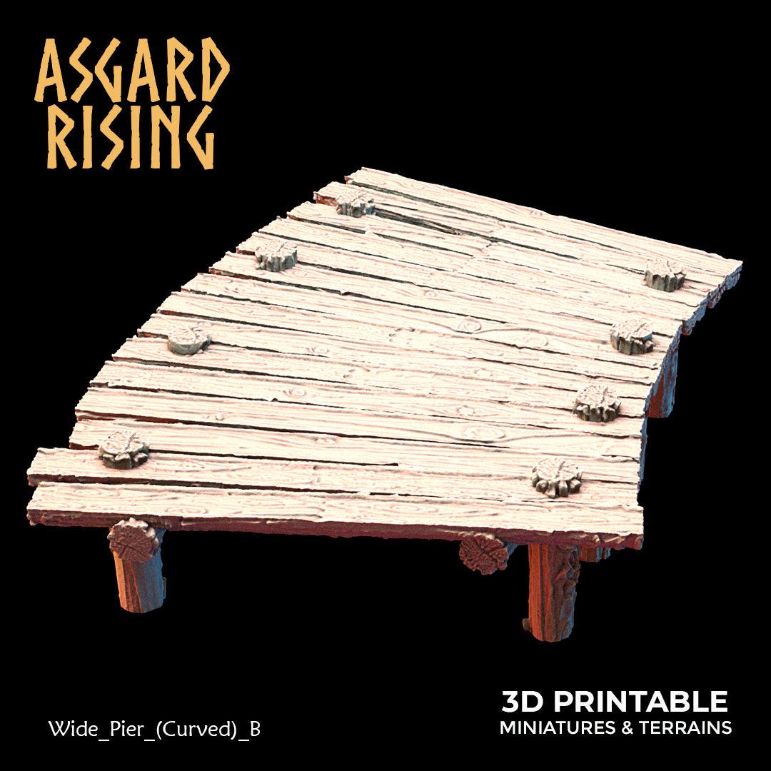3D Printed Asgard Rising The Coastal Harbor Pier Set 28 32 mm Wargaming DnD - 3D Printing Boss 