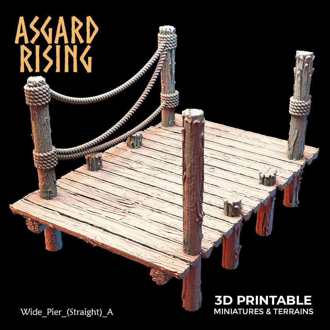 3D Printed Asgard Rising The Coastal Harbor Pier Set 28 32 mm Wargaming DnD - 3D Printing Boss 