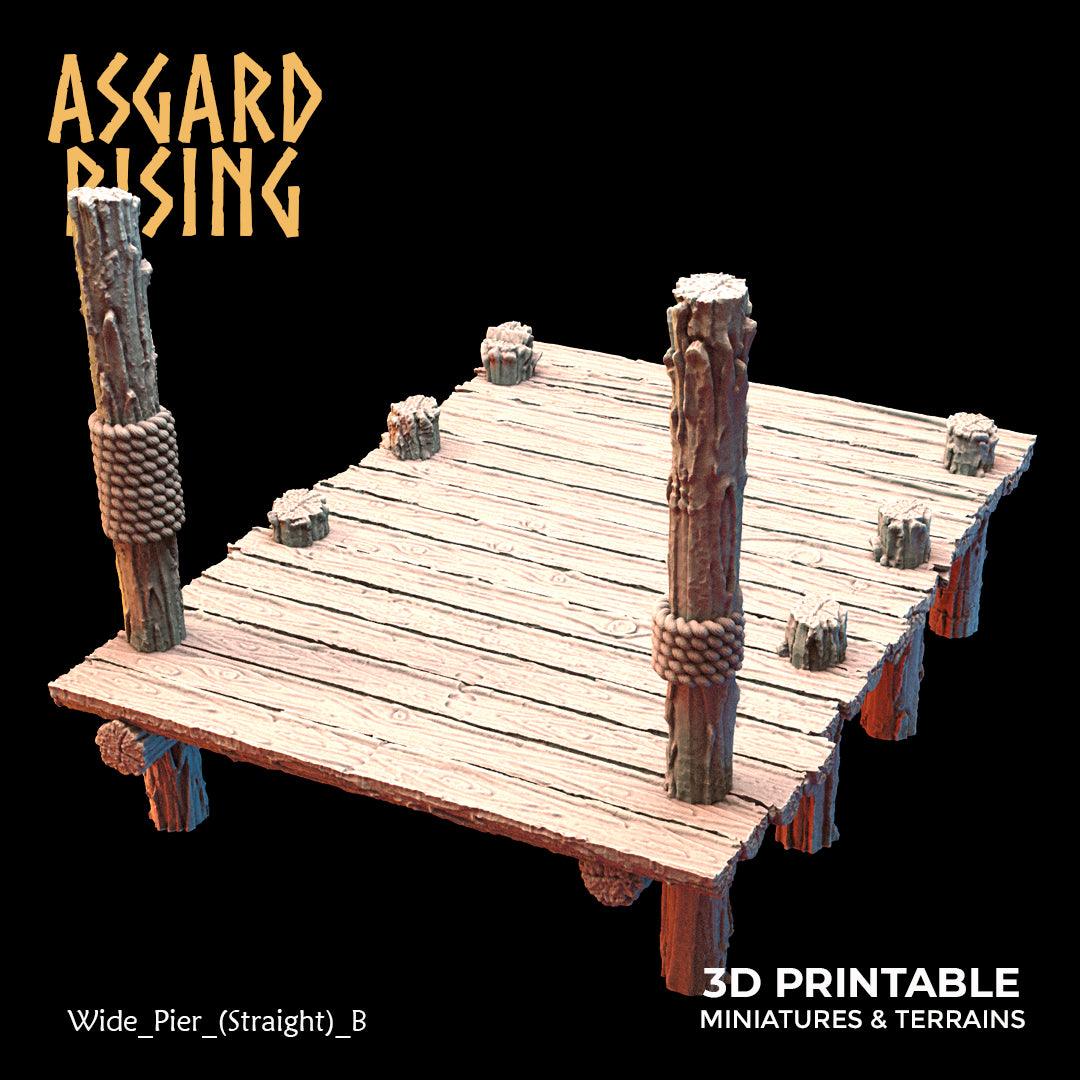 3D Printed Asgard Rising The Coastal Harbor Pier Set 28 32 mm Wargaming DnD - 3D Printing Boss 