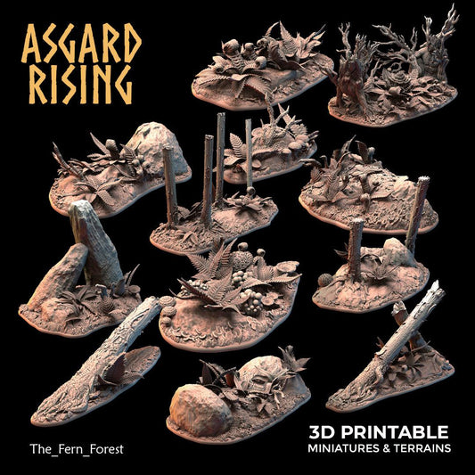 3D Printed Asgard Rising The Fern Forest 28 32 mm Wargaming DnD - 3D Printing Boss 