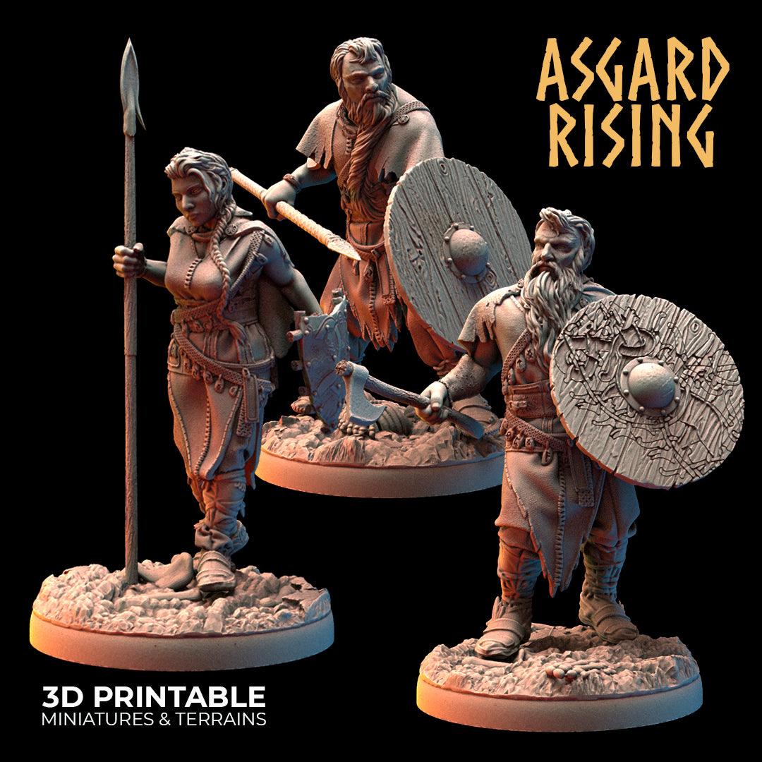 3D Printed Asgard Rising Viking Rune Guardians of the Raven Clan - 28 32mm Wargaming DnD - 3D Printing Boss 