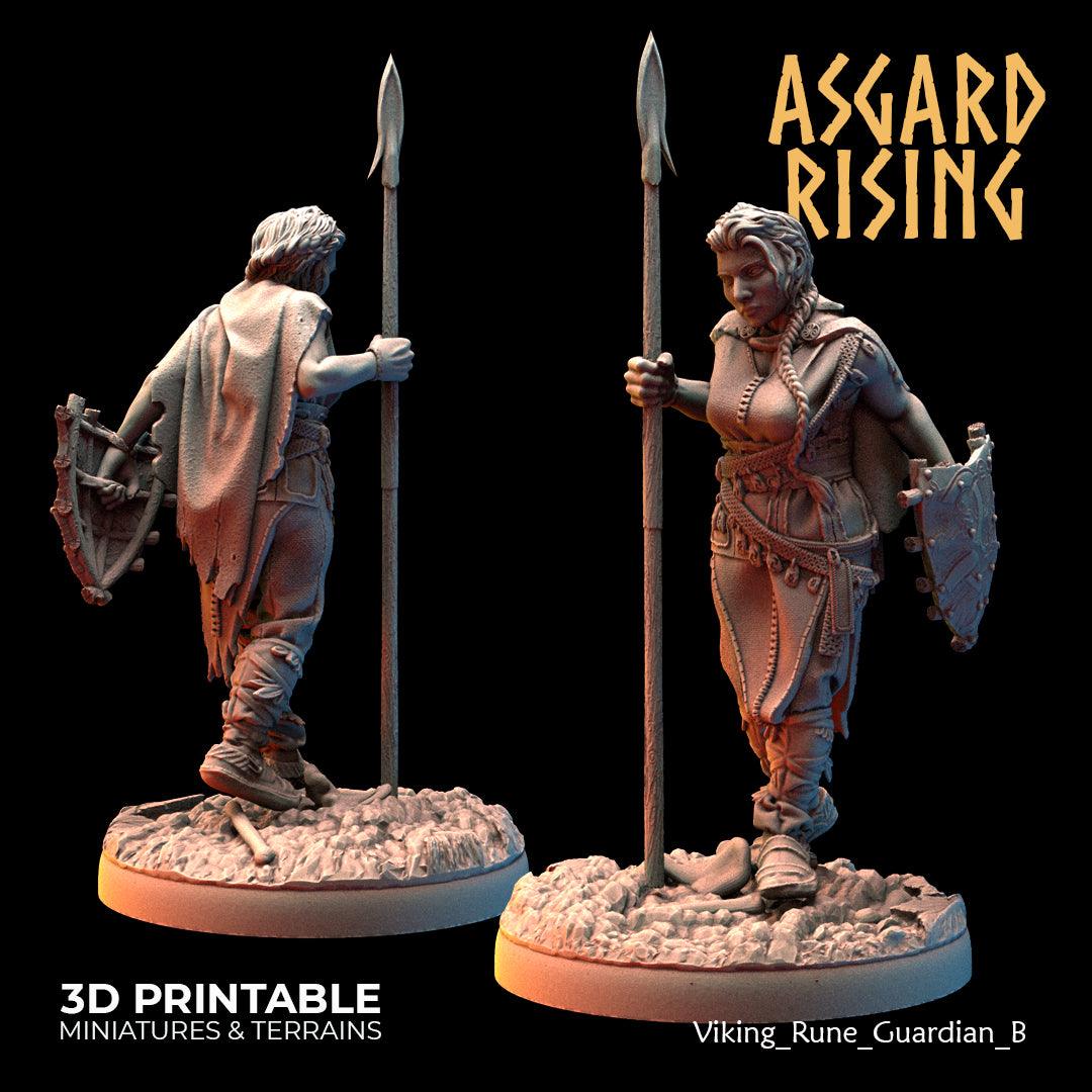 3D Printed Asgard Rising Viking Rune Guardians of the Raven Clan - 28 32mm Wargaming DnD - 3D Printing Boss 