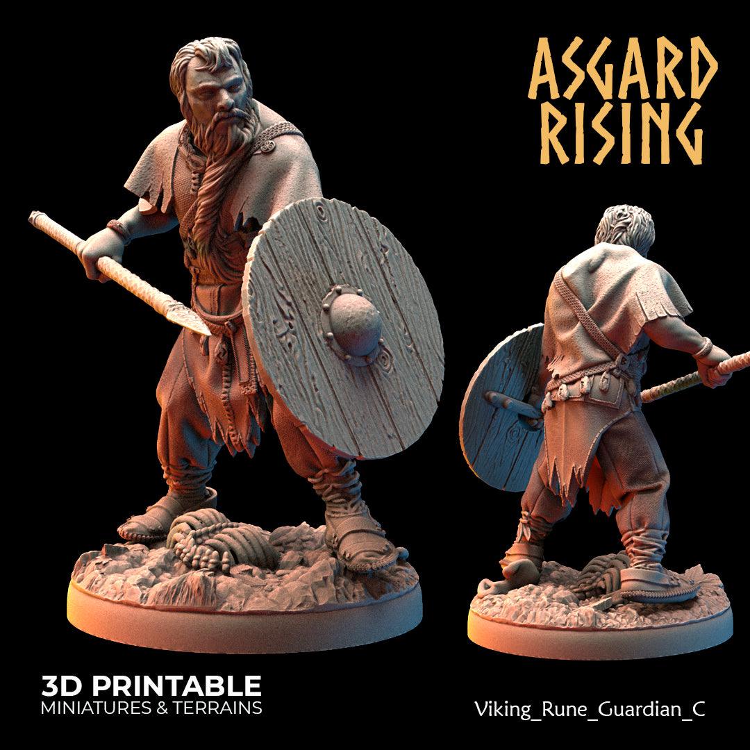 3D Printed Asgard Rising Viking Rune Guardians of the Raven Clan - 28 32mm Wargaming DnD - 3D Printing Boss 