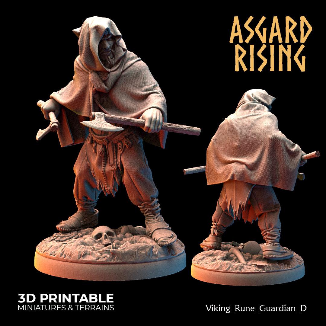 3D Printed Asgard Rising Viking Rune Guardians of the Raven Clan - 28 32mm Wargaming DnD - 3D Printing Boss 