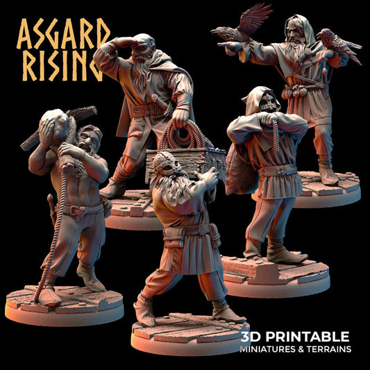 3D Printed Asgard Rising Viking Sailors Crew 28 32 mm Wargaming DnD - 3D Printing Boss 