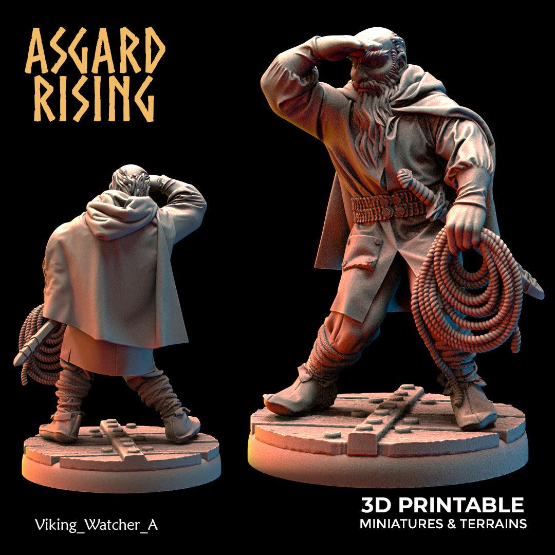 3D Printed Asgard Rising Viking Sailors Crew 28 32 mm Wargaming DnD - 3D Printing Boss 