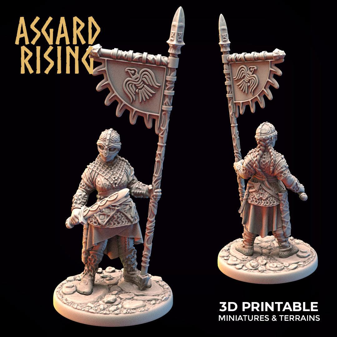 3D Printed Asgard Rising Viking Shieldmaidens Set 2 Viking Shieldmaidens Sets 28 32 mm Wargaming DnD - 3D Printing Boss 