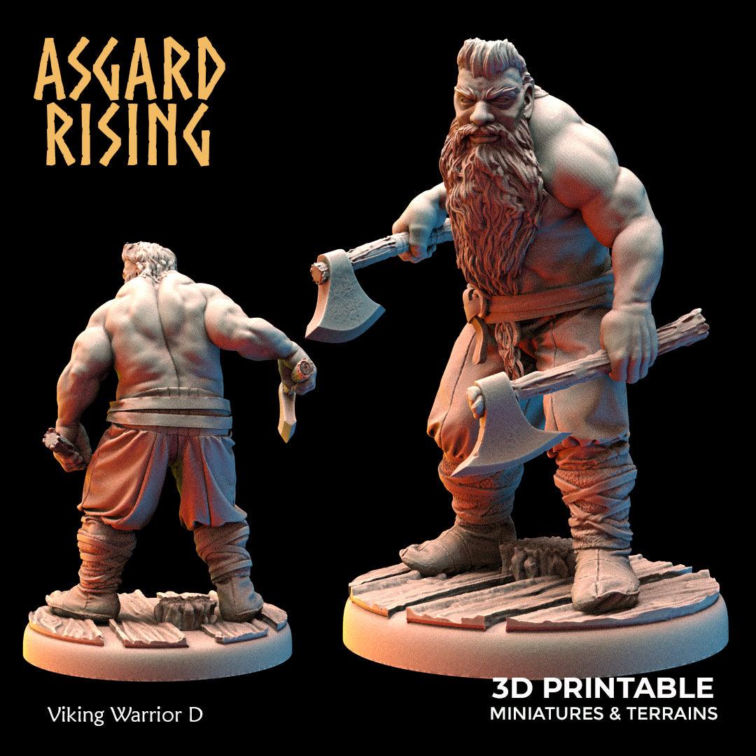 3D Printed Asgard Rising Viking Warriors Set 1 28 32 mm Wargaming DnD - 3D Printing Boss 