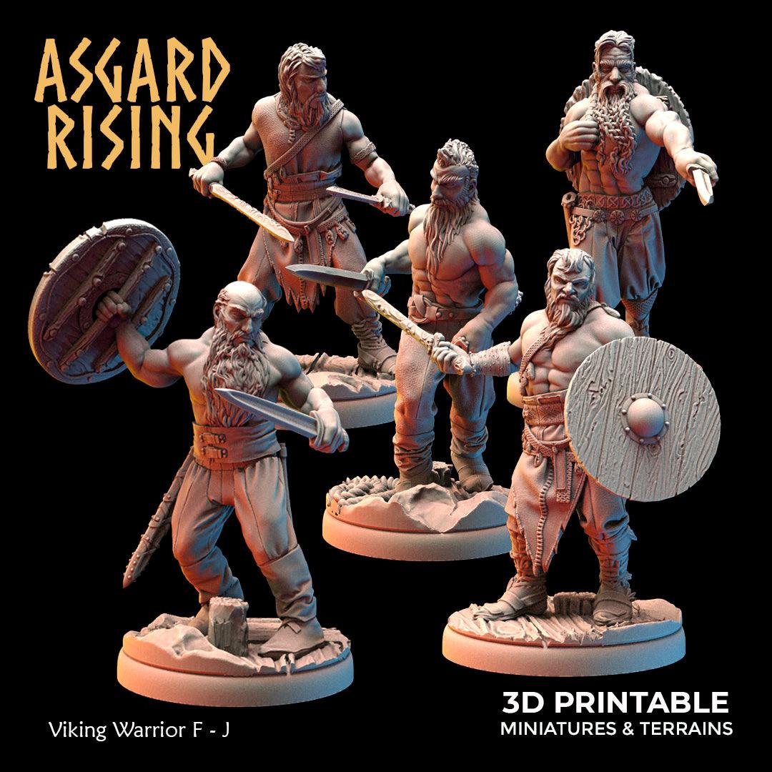 3D Printed Asgard Rising Viking Warriors Set 2 28 32 mm Wargaming DnD - 3D Printing Boss 