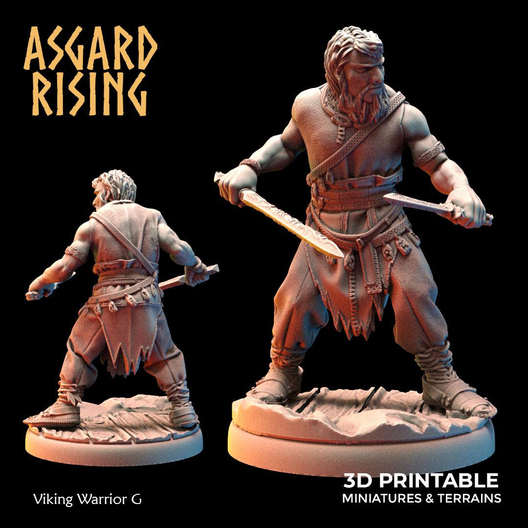 3D Printed Asgard Rising Viking Warriors Set 2 28 32 mm Wargaming DnD - 3D Printing Boss 