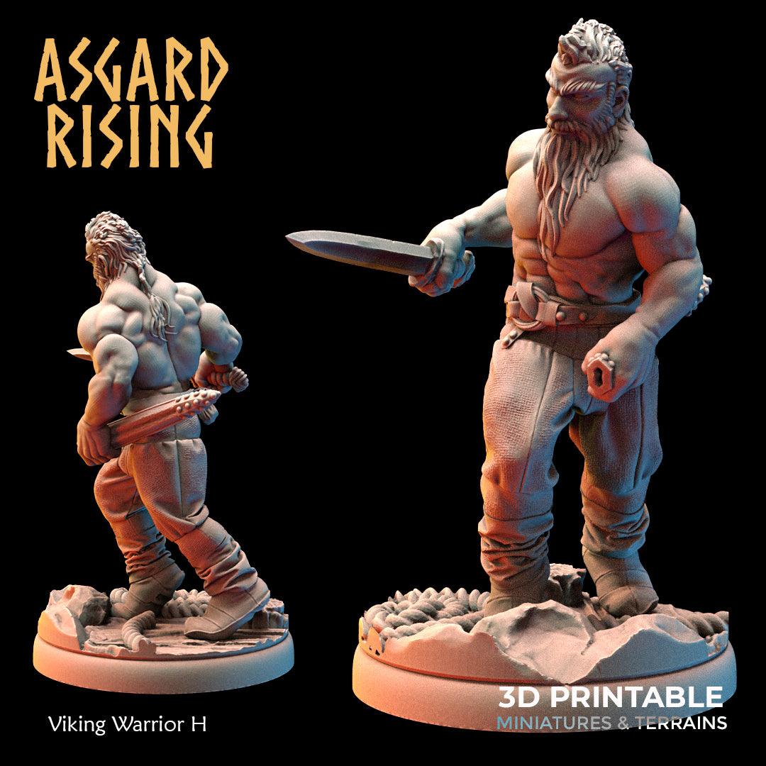 3D Printed Asgard Rising Viking Warriors Set 2 28 32 mm Wargaming DnD - 3D Printing Boss 