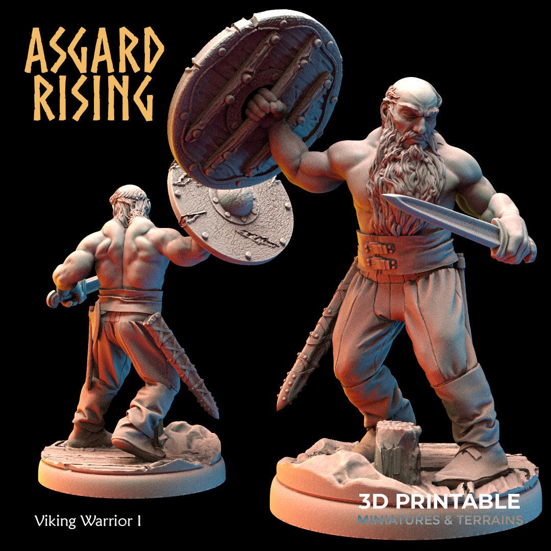 3D Printed Asgard Rising Viking Warriors Set 2 28 32 mm Wargaming DnD - 3D Printing Boss 