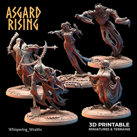 3D Printed Asgard Rising Whispering Wraiths 28 32 mm Wargaming DnD - 3D Printing Boss 