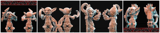 3D Printed Brayan Nafarrate Bestiary Creatures Volume 1 Goblins Set 28mm 32mm D&D - 3D Printing Boss 