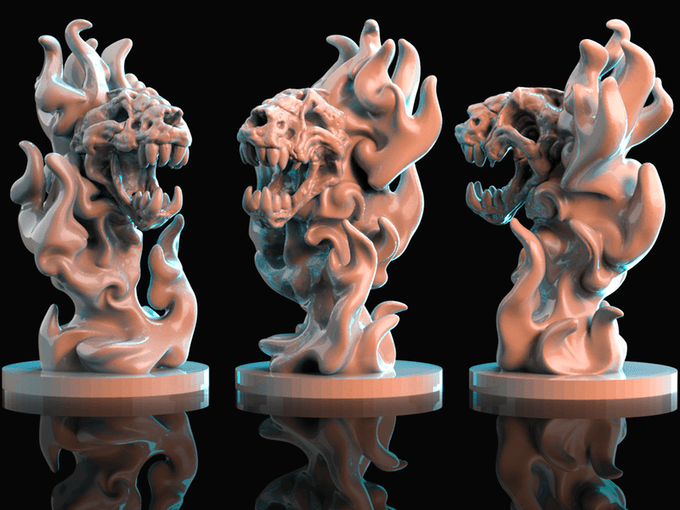 3D Printed Brayan Nafarrate Demon Flameskull Set 28mm 32mm D&D - 3D Printing Boss 