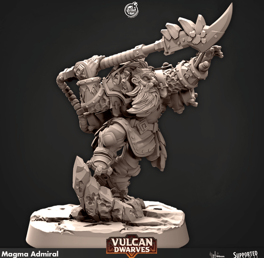 3D Printed Cast n Play 680 Magma Admiral Vulcan Dwarves Set 28mm 32mm D&D - 3D Printing Boss 