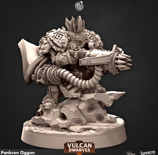 3D Printed Cast n Play 682 Pankron Oggon Vulcan Dwarves Set 28mm 32mm D&D - 3D Printing Boss 