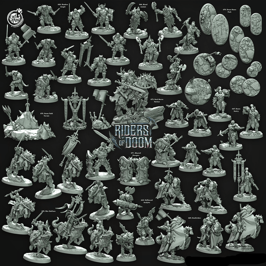 3D Printed Cast n Play Abyssal Chargers Riders of Doom Set 28mm 32mm D&D - 3D Printing Boss 