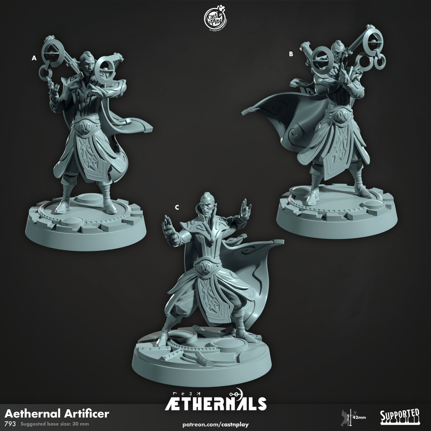 3D Printed Cast n Play Aethernal Artificer Aethernals Collection 28mm 32mm D&D - 3D Printing Boss 