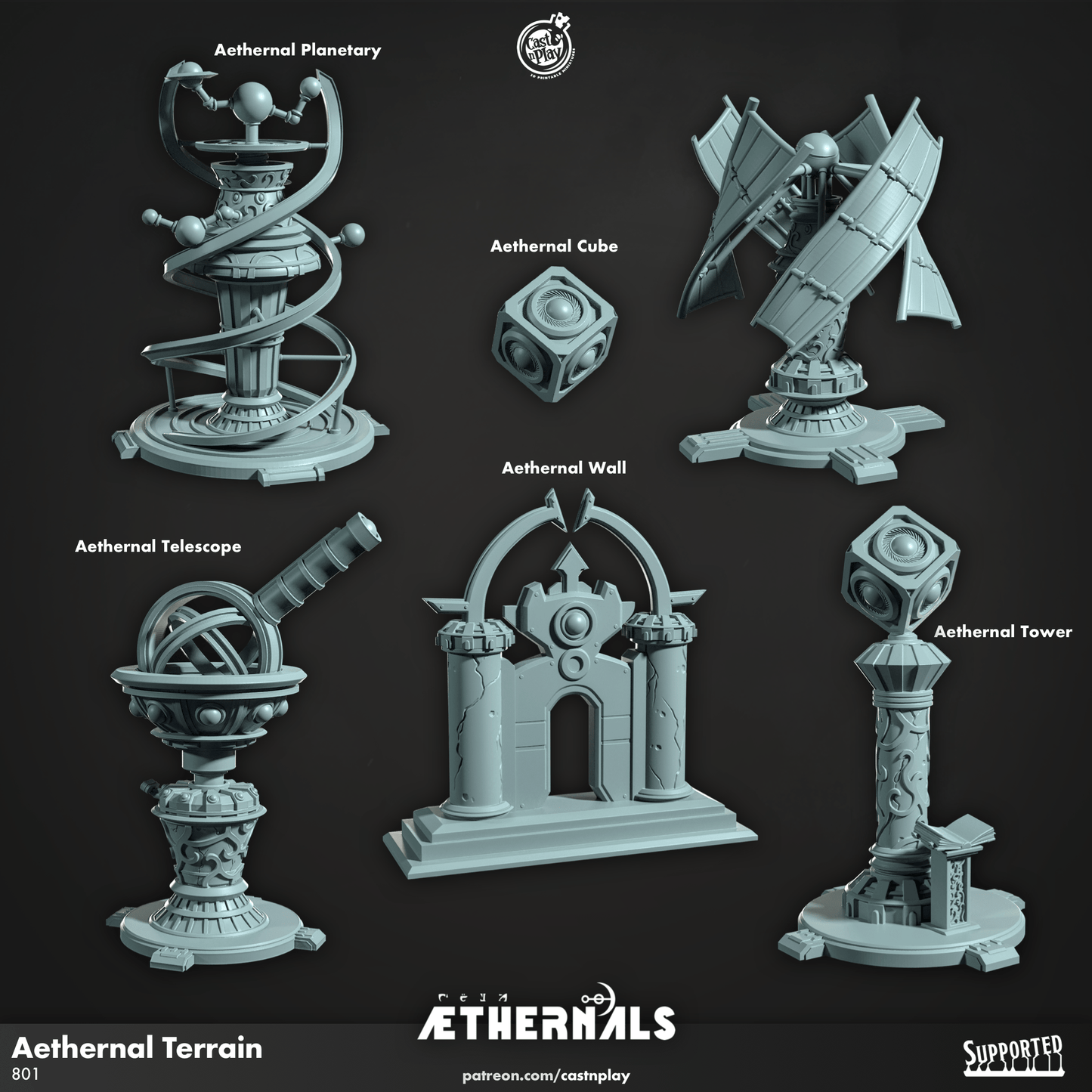3D Printed Cast n Play Aethernal Terrain Aethernals Collection 28mm 32mm D&D - 3D Printing Boss 