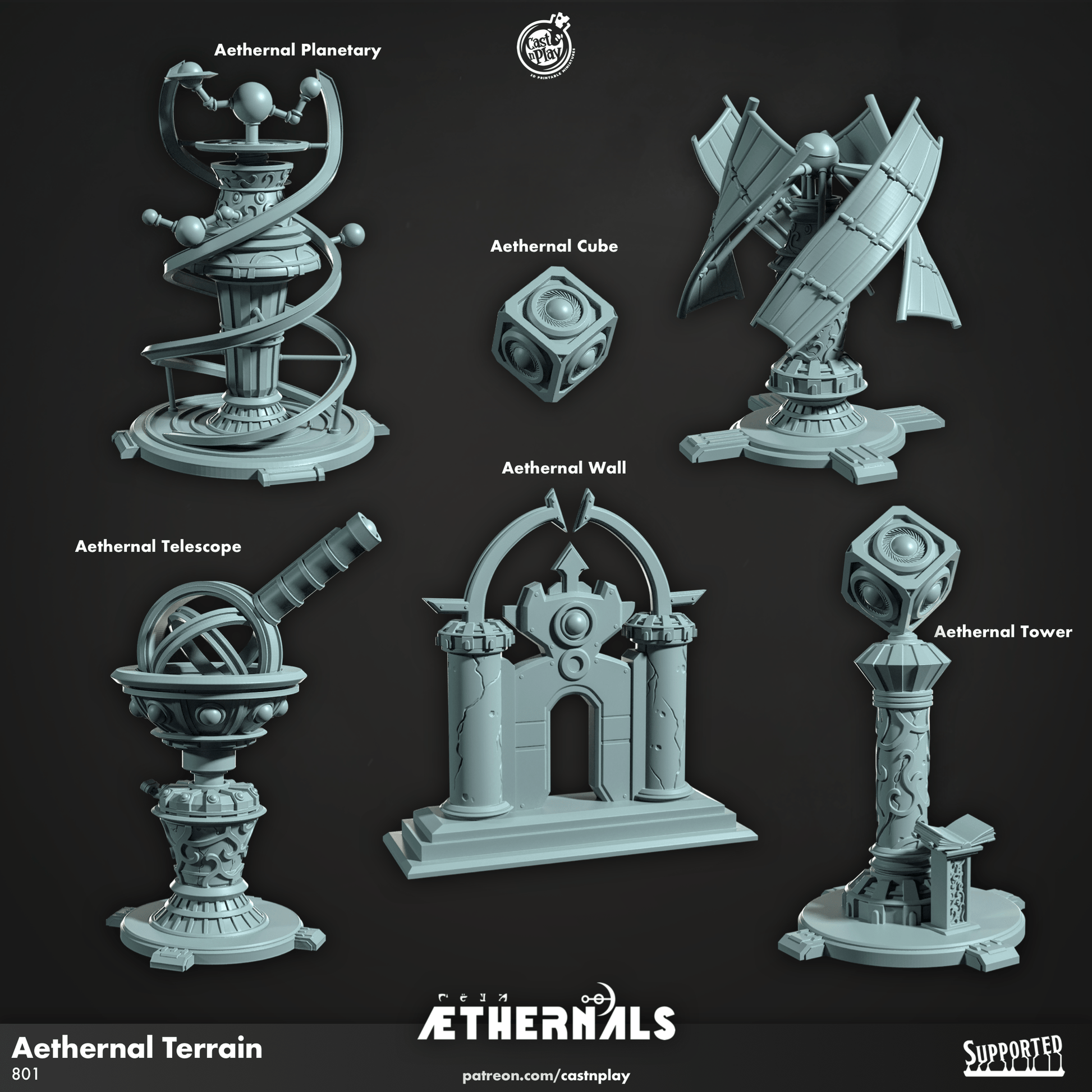 3D Printed Cast n Play Aethernal Terrain Aethernals Collection 28mm 32mm D&D - 3D Printing Boss 