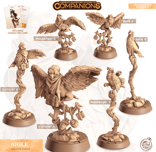 3D Printed Cast n Play Aigle - Eagle Companions 28mm 32mm D&D - 3D Printing Boss 