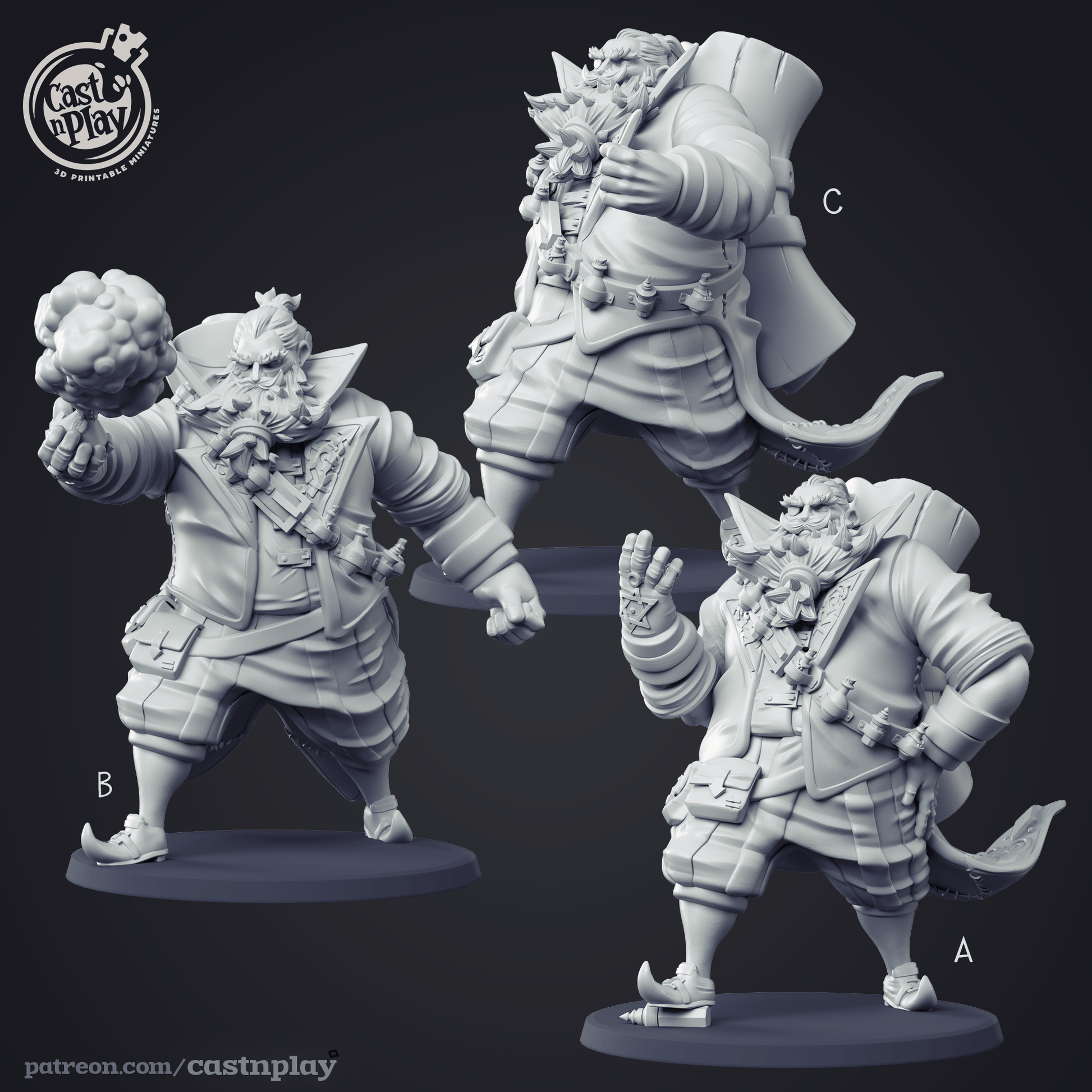 3D Printed Cast n Play Alchemist Wizard's Guild Set 28mm 32mm D&D - 3D Printing Boss 