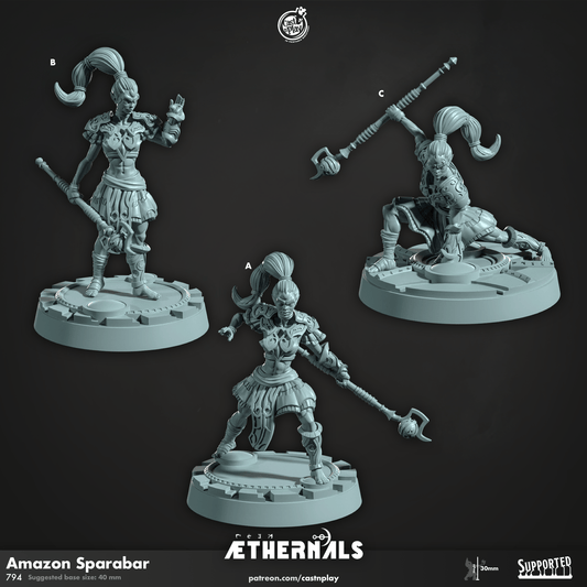 3D Printed Cast n Play Amazon Sparabar Aethernals Collection 28mm 32mm D&D - 3D Printing Boss 
