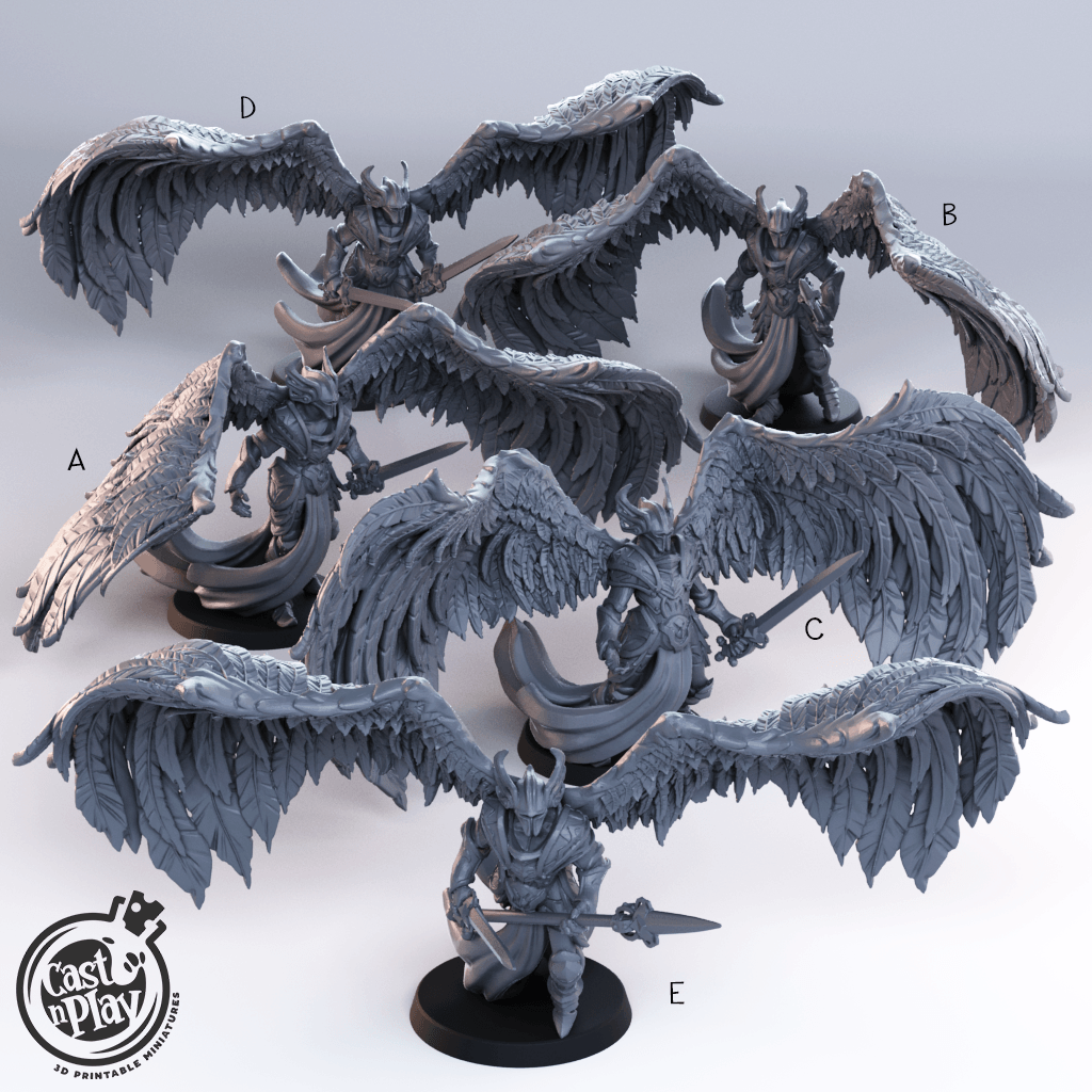3D Printed Cast n Play Angel Justicar Set 28mm 32mm D&D - 3D Printing Boss 