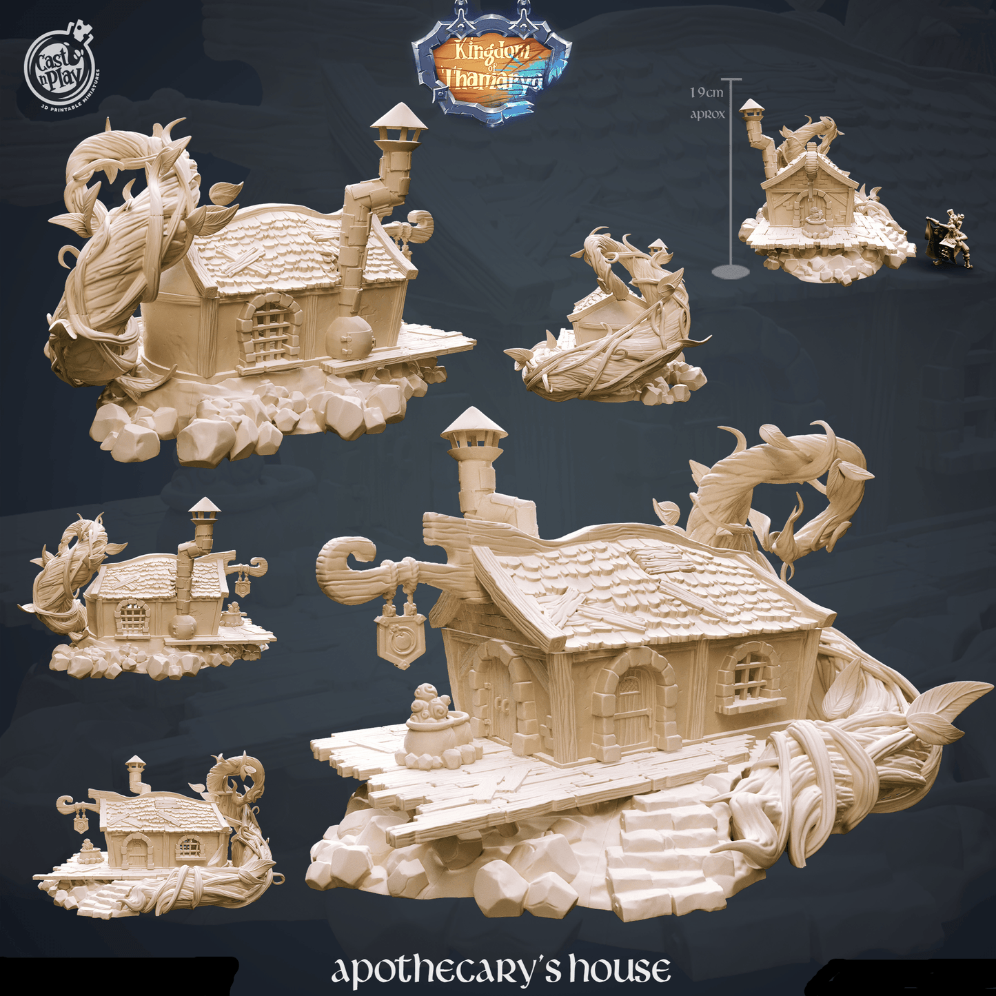 3D Printed Cast n Play Apothecary's House Kingdom Of Thamarya 28mm 32mm D&D - 3D Printing Boss 