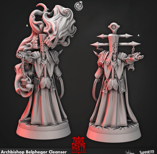 3D Printed Cast n Play Archbishop Belphegor Cleanser Church of Wrath 28mm 32mm D&D - 3D Printing Boss 