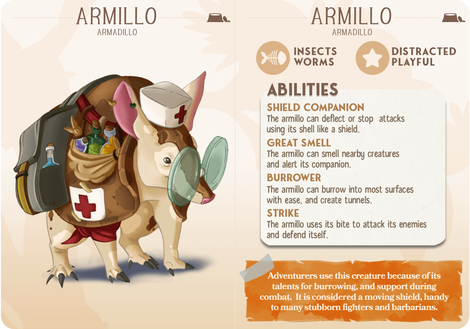 3D Printed Cast n Play Armillo - Armadillo Companions 28mm 32mm D&D - 3D Printing Boss 