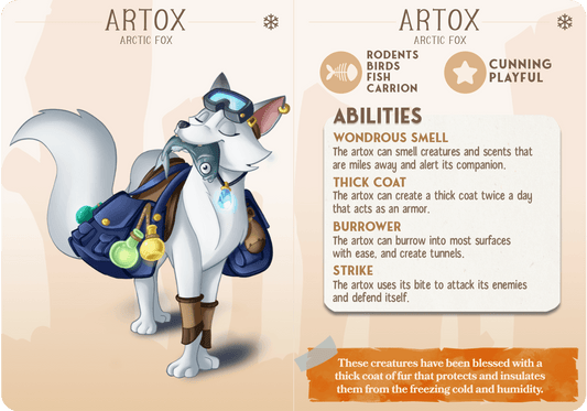 3D Printed Cast n Play Artox - The Arctic Fox Companions 28mm 32mm D&D - 3D Printing Boss 