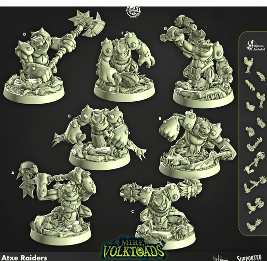 3D Printed Cast n Play Atxe Raiders Mire Volktoads Set 28mm 32mm D&D - 3D Printing Boss 