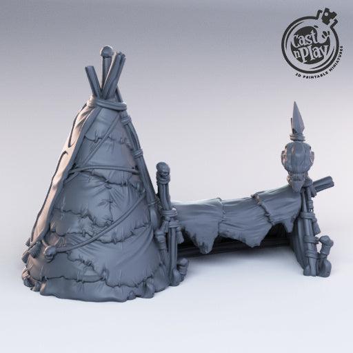3D Printed Cast n Play - Bandits Tent 28mm 32mm D&D - 3D Printing Boss 