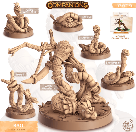 3D Printed Cast n Play Bao - The Boa Companions 28mm 32mm D&D - 3D Printing Boss 